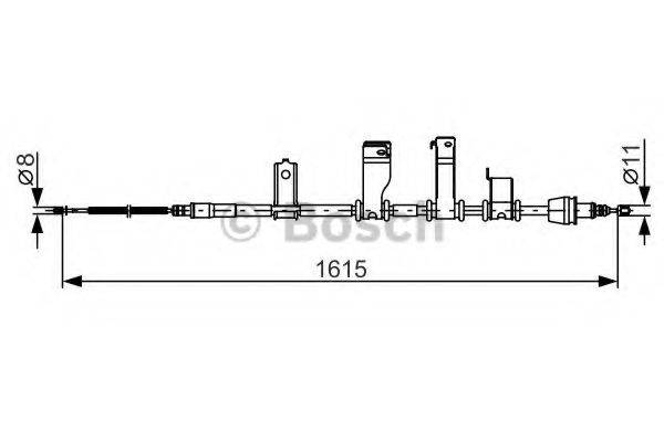 BOSCH 1987482349 Трос, стоянкова гальмівна система