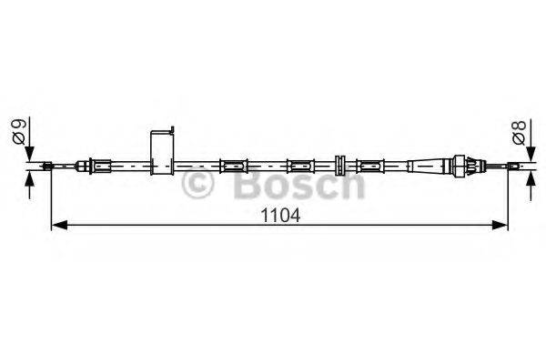 BOSCH 1987482364 Трос, стоянкова гальмівна система