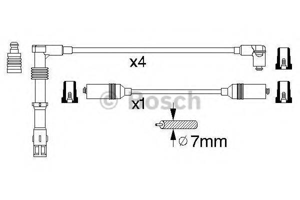 BOSCH 0986356303 Комплект дротів запалювання