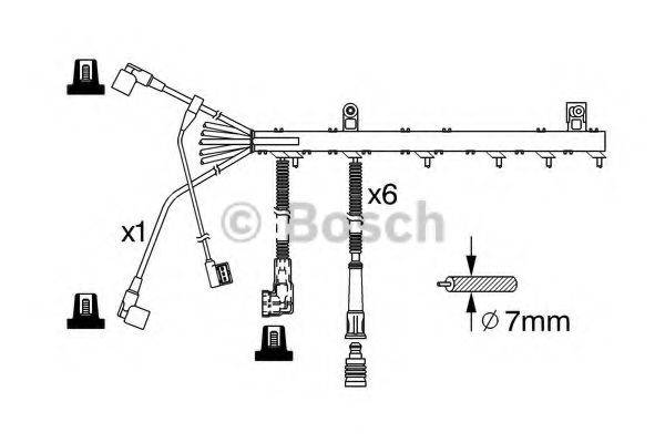 BOSCH 0986356367 Комплект дротів запалювання