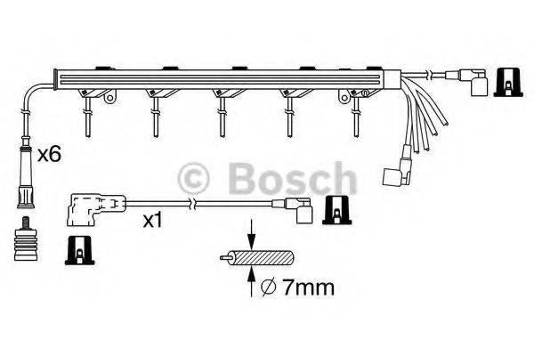 BOSCH 0986356383 Комплект дротів запалювання