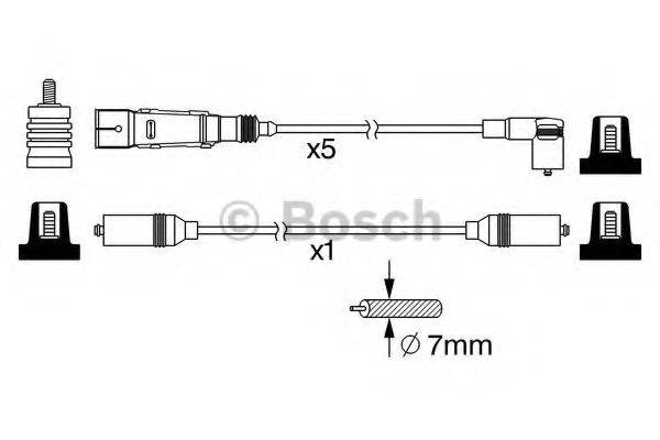 BOSCH 0986356385 Комплект дротів запалювання