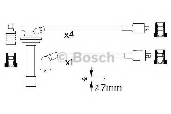 BOSCH 0986356756 Комплект дротів запалювання