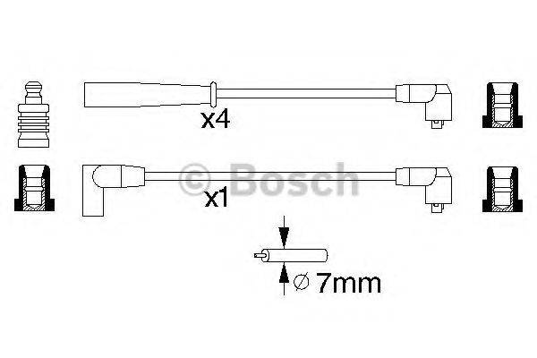 BOSCH 0986356763 Комплект дротів запалювання