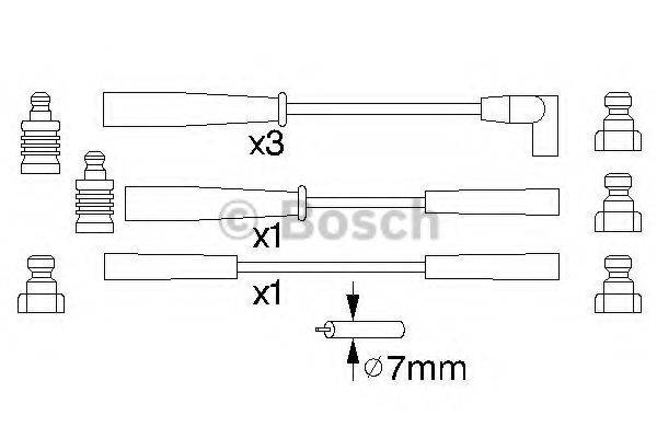 BOSCH 0986356803 Комплект дротів запалювання