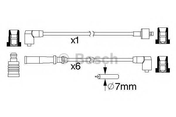 BOSCH 0986357064 Комплект дротів запалювання