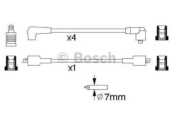 BOSCH 0986357095 Комплект дротів запалювання