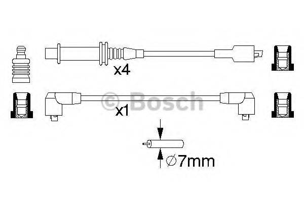 BOSCH 0986357121 Комплект дротів запалювання