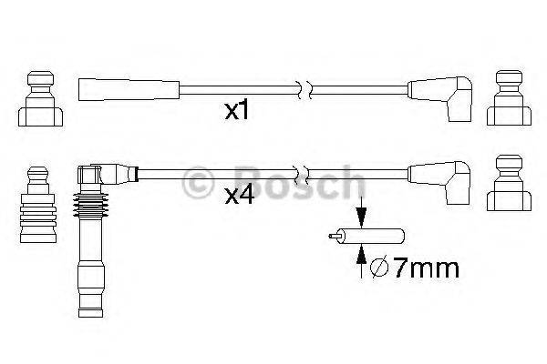 BOSCH 0986357156 Комплект дротів запалювання