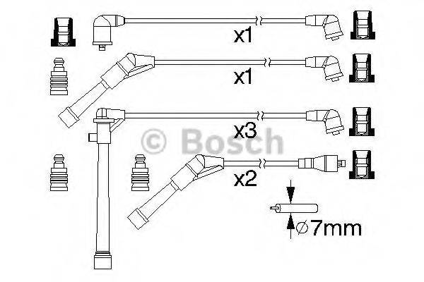 BOSCH 0986357174 Комплект дротів запалювання