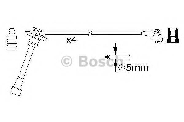 BOSCH 0986357176 Комплект дротів запалювання