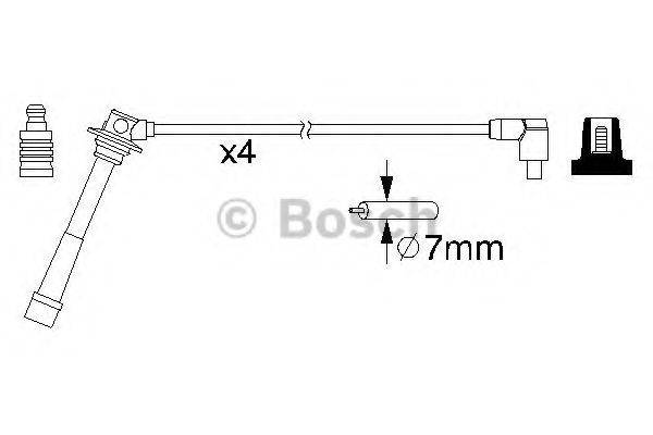 BOSCH 0986357198 Комплект дротів запалювання