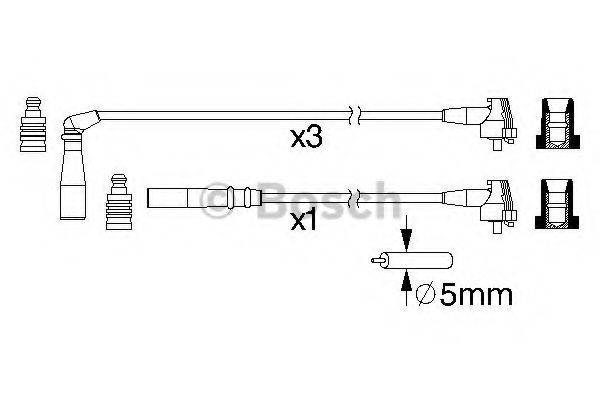 BOSCH 0986357206 Комплект дротів запалювання