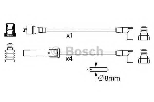 BOSCH 0986357246 Комплект дротів запалювання