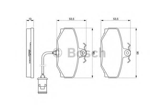 BOSCH 0986424019 Комплект гальмівних колодок, дискове гальмо