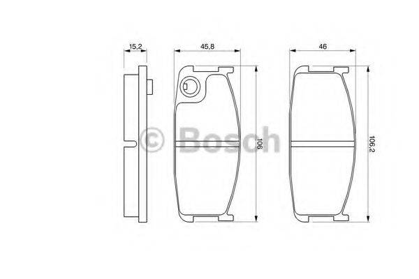 BOSCH 0986424079 Комплект гальмівних колодок, дискове гальмо