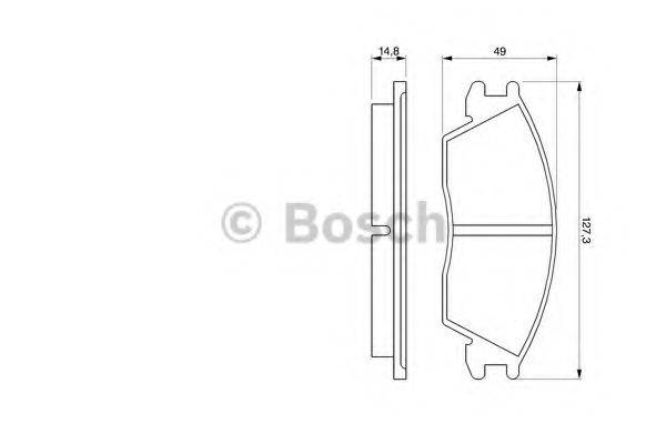 BOSCH 0986424135 Комплект гальмівних колодок, дискове гальмо