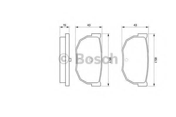 BOSCH 0986424162 Комплект гальмівних колодок, дискове гальмо