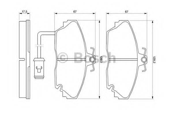 BOSCH 0986424182 Комплект гальмівних колодок, дискове гальмо