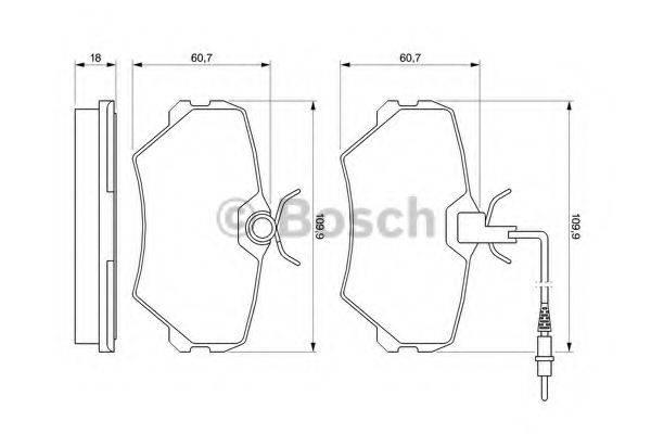 BOSCH 0986424217 Комплект гальмівних колодок, дискове гальмо