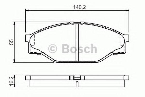 BOSCH 0986424225 Комплект гальмівних колодок, дискове гальмо