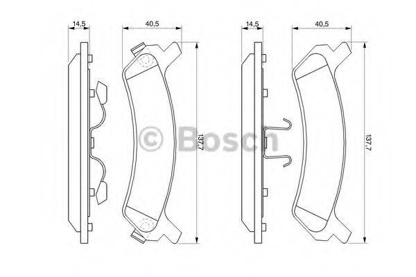 BOSCH 0986424231 Комплект гальмівних колодок, дискове гальмо