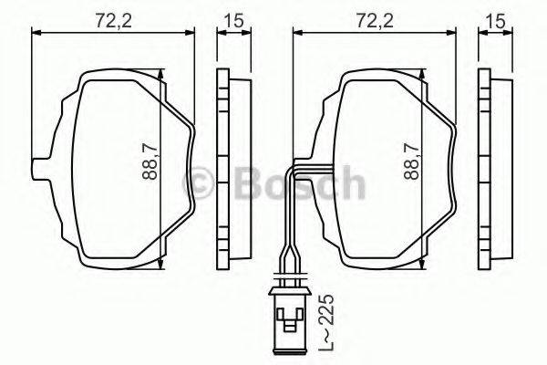 BOSCH 0986424267 Комплект гальмівних колодок, дискове гальмо