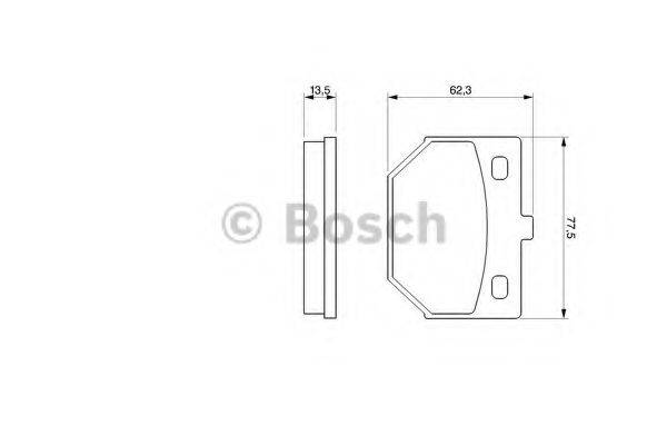 BOSCH 0986424423 Комплект гальмівних колодок, дискове гальмо