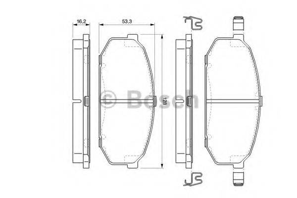 BOSCH 0986424573 Комплект гальмівних колодок, дискове гальмо