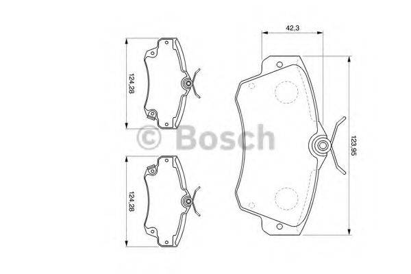 BOSCH 0986424586 Комплект гальмівних колодок, дискове гальмо