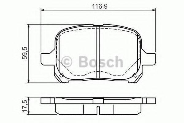 BOSCH 0986424639 Комплект гальмівних колодок, дискове гальмо