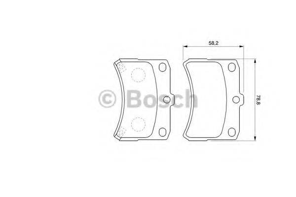 BOSCH 0986424643 Комплект гальмівних колодок, дискове гальмо