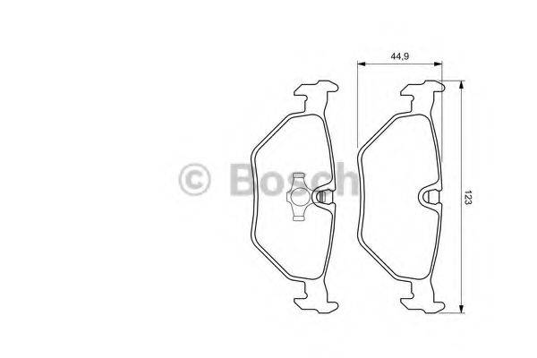 BOSCH 0986424667 Комплект гальмівних колодок, дискове гальмо