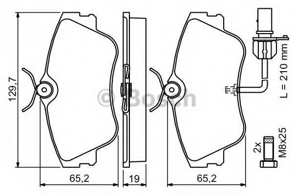 BOSCH 0986424672 Комплект гальмівних колодок, дискове гальмо