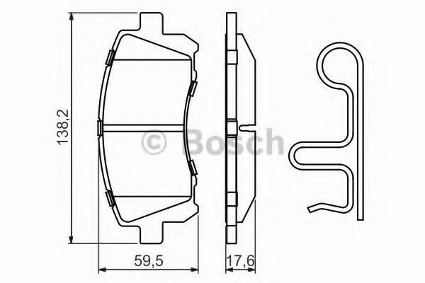 BOSCH 0986424700 Комплект гальмівних колодок, дискове гальмо