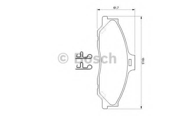 BOSCH 0986424720 Комплект гальмівних колодок, дискове гальмо