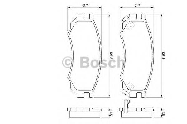 BOSCH 0986424733 Комплект гальмівних колодок, дискове гальмо