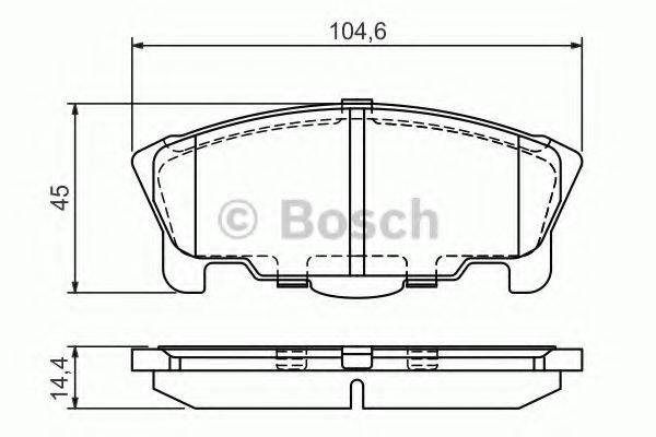 BOSCH 0986424737 Комплект гальмівних колодок, дискове гальмо