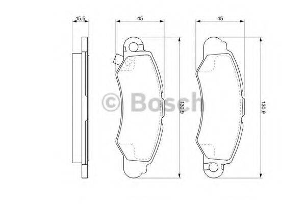 BOSCH 0986424804 Комплект гальмівних колодок, дискове гальмо