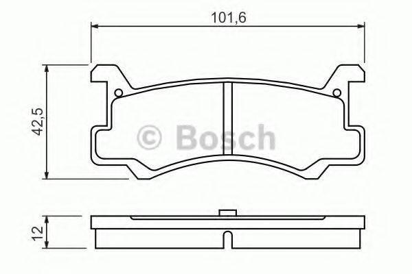 BOSCH 0986460080 Комплект гальмівних колодок, дискове гальмо