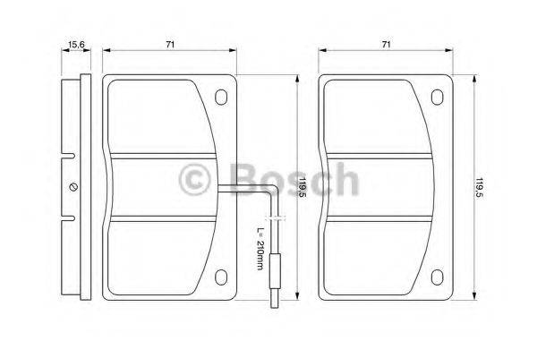 BOSCH 0986460932 Комплект гальмівних колодок, дискове гальмо