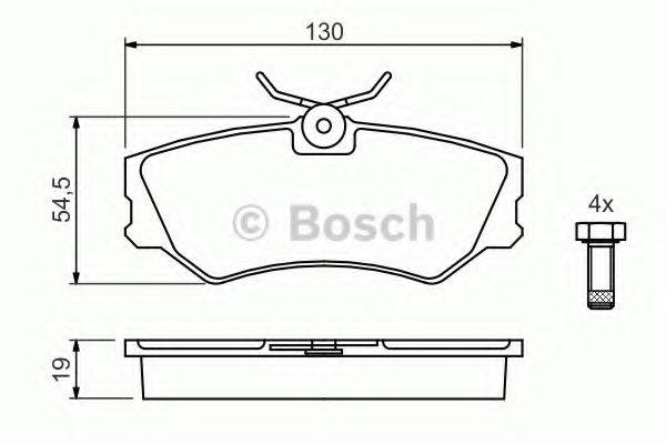 BOSCH 0986460941 Комплект гальмівних колодок, дискове гальмо