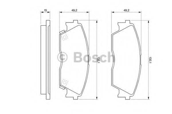 BOSCH 0986460972 Комплект гальмівних колодок, дискове гальмо