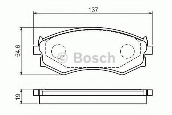 BOSCH 0986461139 Комплект гальмівних колодок, дискове гальмо