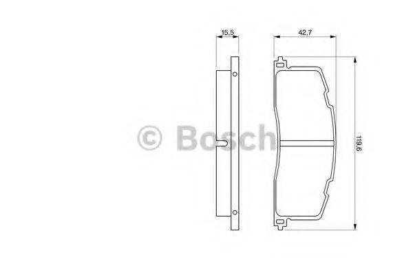 BOSCH 0986461140 Комплект гальмівних колодок, дискове гальмо