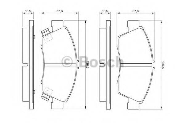 BOSCH 0986461759 Комплект гальмівних колодок, дискове гальмо