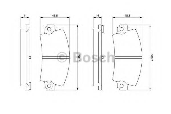 BOSCH 0986463490 Комплект гальмівних колодок, дискове гальмо