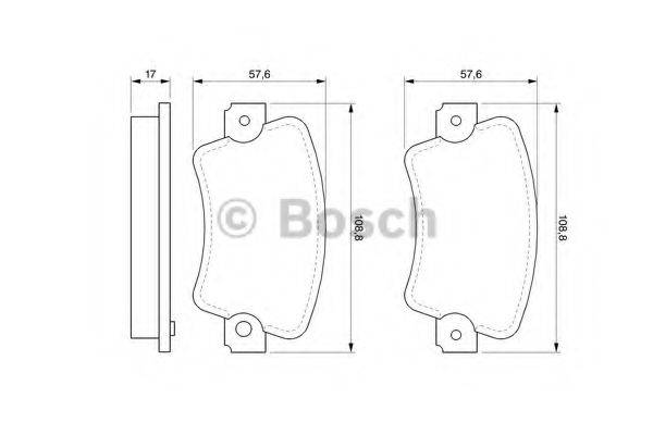 BOSCH 0986464881 Комплект гальмівних колодок, дискове гальмо