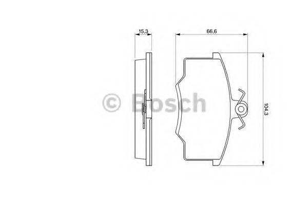 BOSCH 0986465745 Комплект гальмівних колодок, дискове гальмо