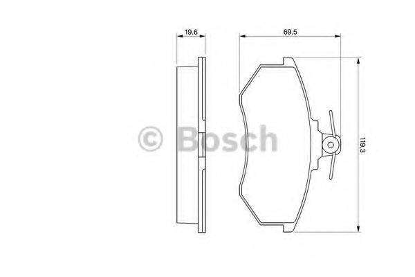 BOSCH 0986466700 Комплект гальмівних колодок, дискове гальмо